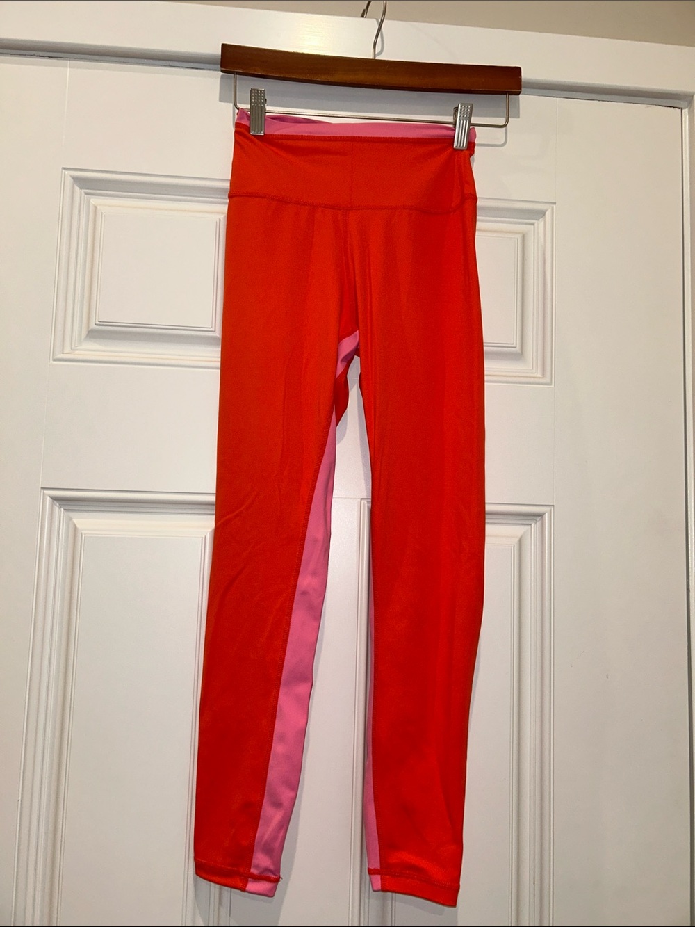 Women’s Orange and Pink Athletic Leggings